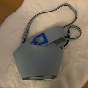 Danse Lente - Baby Blue Mini Leather Bucket Bag